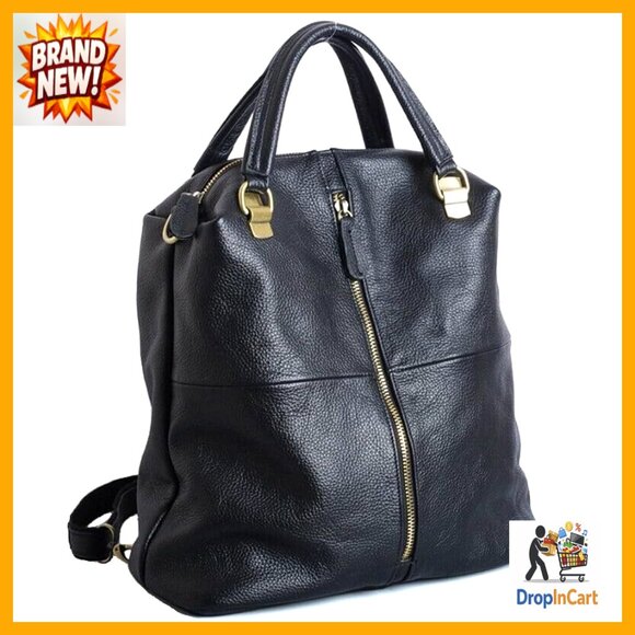 Genuine Leather Backpack Crossbody Bag Adjustable Straps Travel Purse Chic main image 7